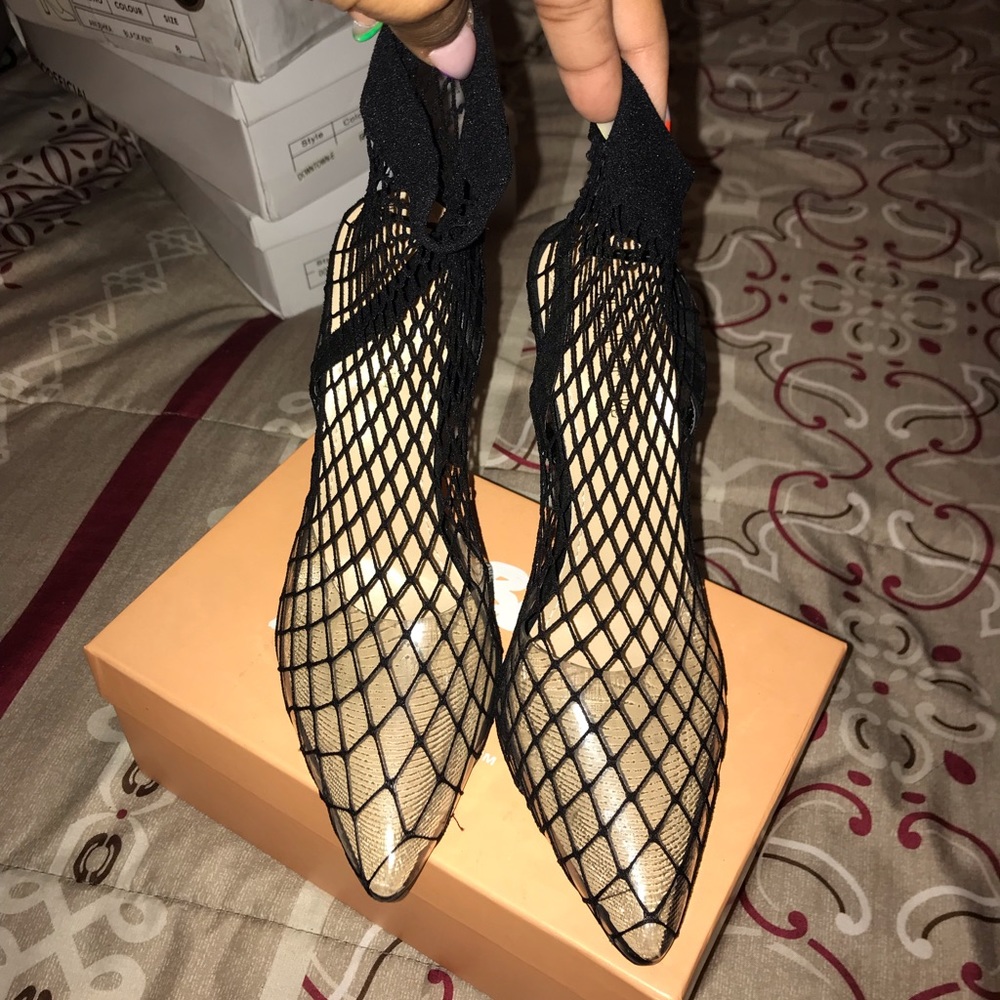 Fishnet heels
